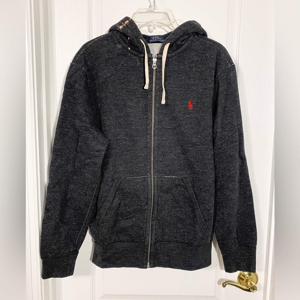 Polo Ralph Lauren Full Zip Fleece Hoodie Charcoal Men’s Medium
